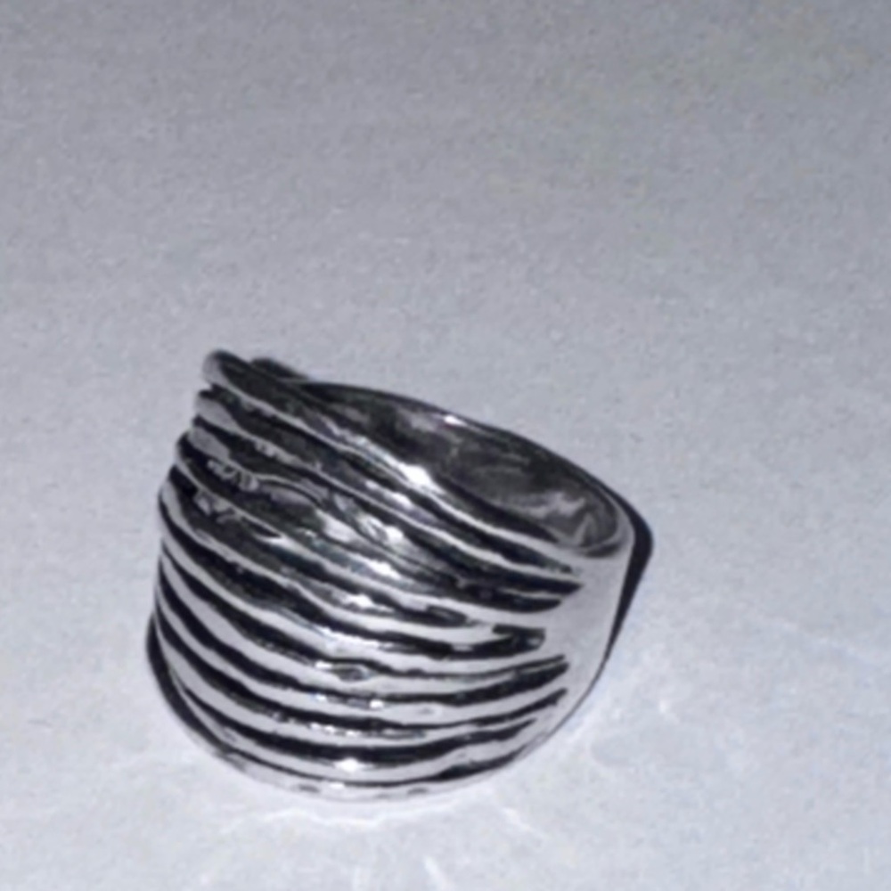 Noa Zuman 925 Sterling Silver Convexed Band Ring 8